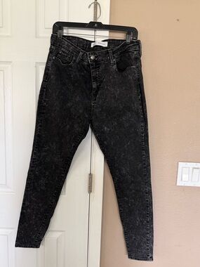 Levi Strauss Black Washed High-Waist Women’s Jeans